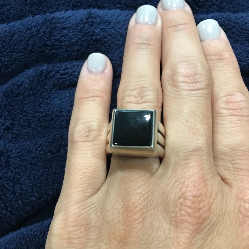 Retired James Avery Black Onyx Ring